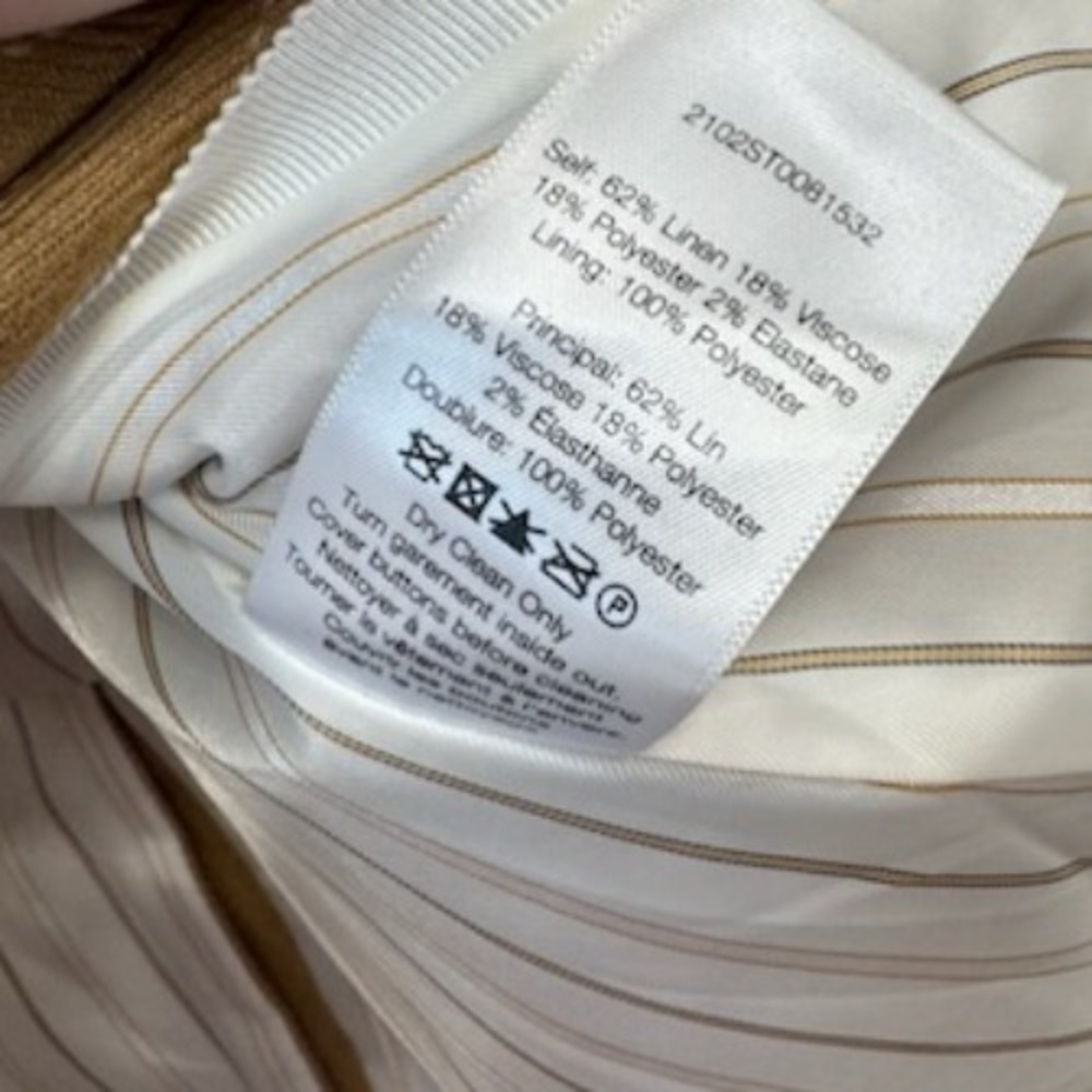 Veronica Beard Gaya Dickey Jacket 2 NEW $695 Camel Stripe‎ Blazer Linen Career - Picture 4 of 8